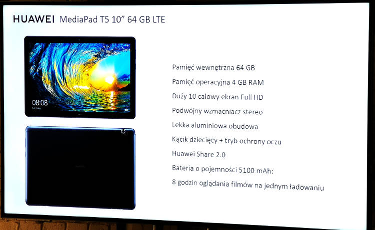 Huawei MediaPad T5 10” LTE dostępny w nowej wersji. W przedsprzedaży słuchawki gratis